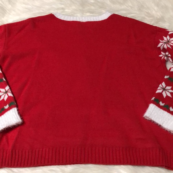 Holiday time skating deer Christmas sweater - Picture 5 of 7